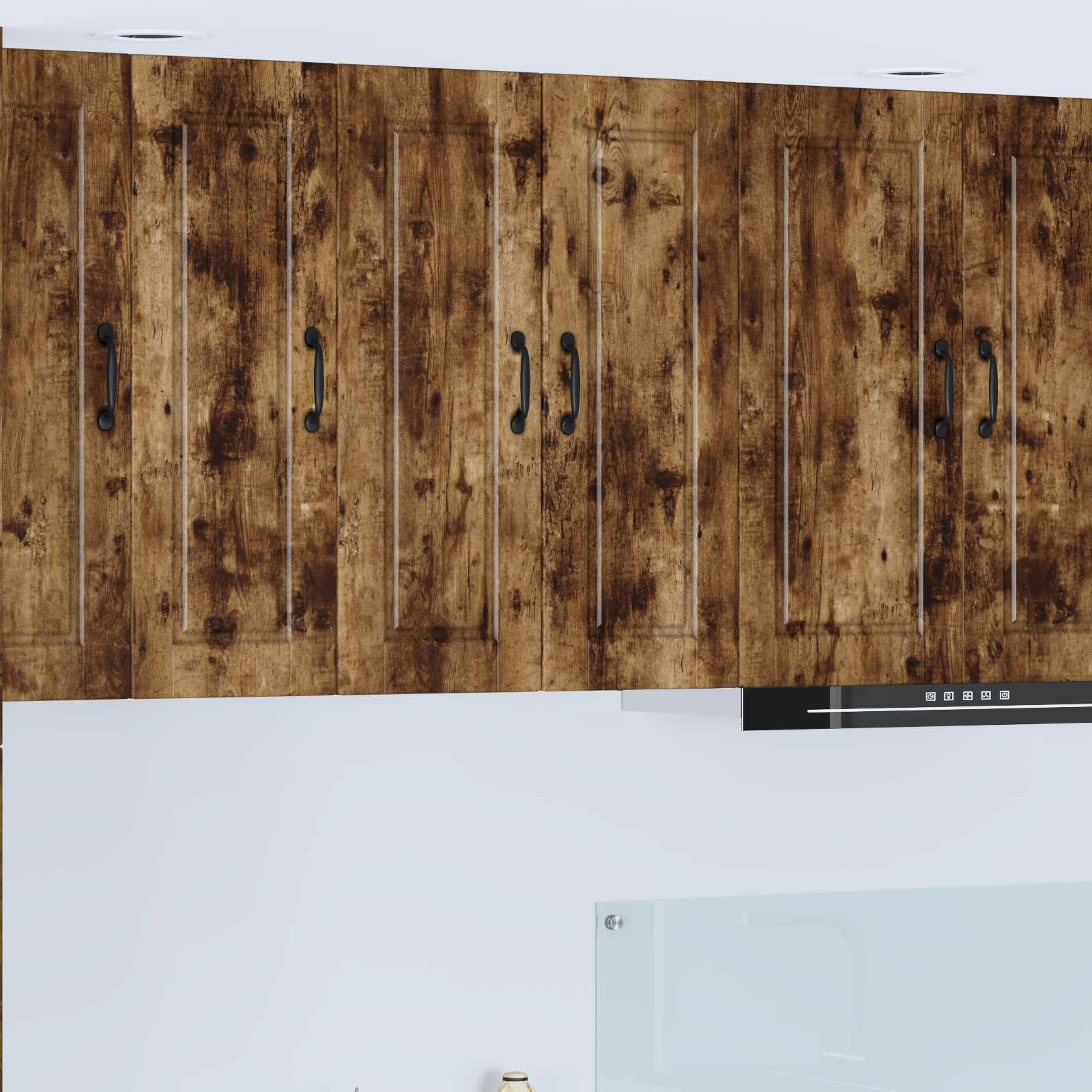 Köögikapp riiuliga Suitsetatud tamm 30 x 31 x 80 cm Tehispuit