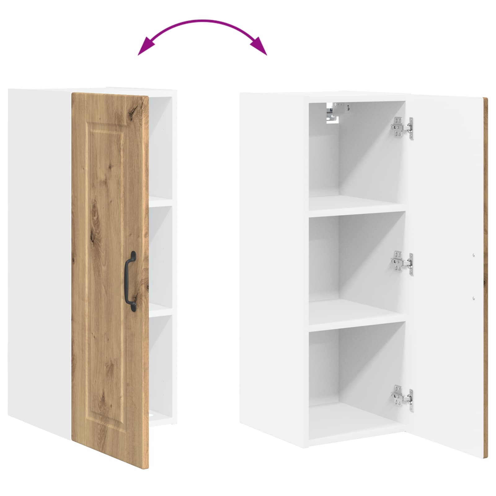 Kuhinjski element Umetni hrast 30 x 31 x 80 cm Konstruiran les - slika 11