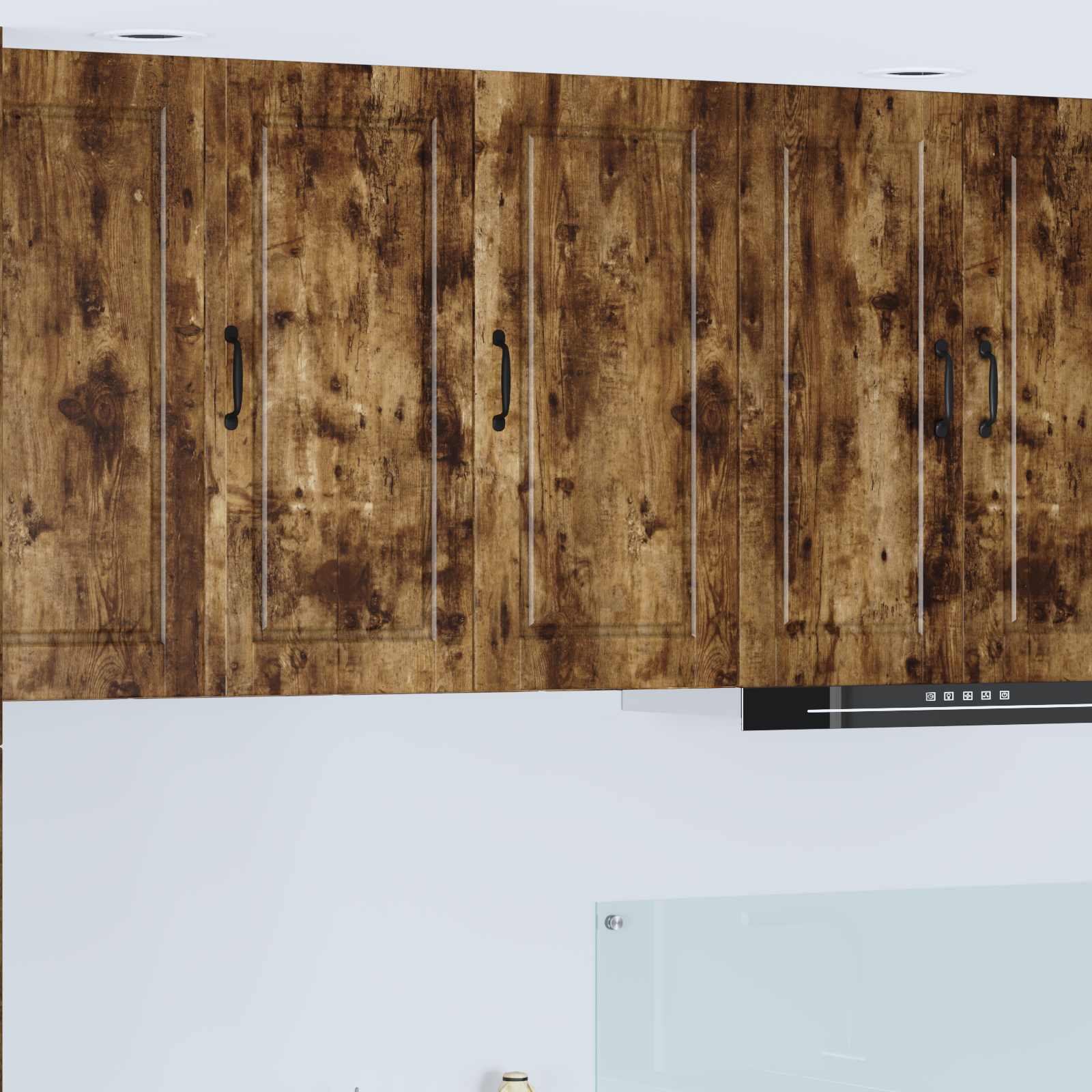 Köögikapp riiuliga Suitsetatud tamm 40 x 31 x 80 cm Tehispuit