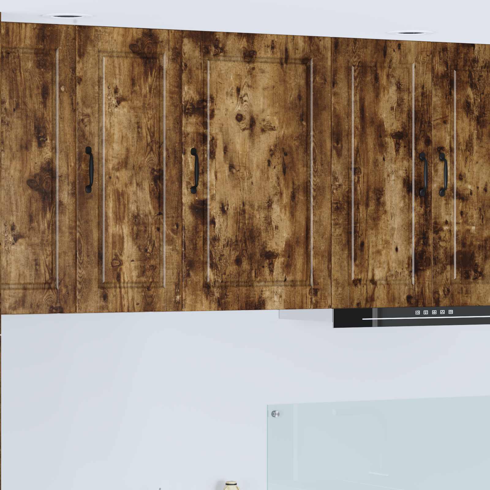 Köögikapp riiuliga Suitsetatud tamm 50 x 31 x 80 cm Tehispuit