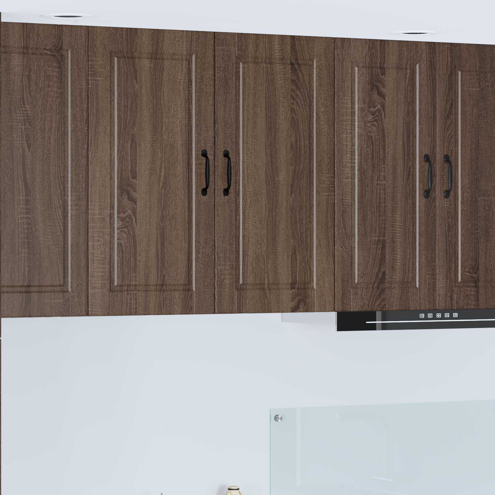 Köögikapp riiuliga uksega Pruun tamme 80 x 31 x 80 cm Tehispuit