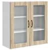 vidaXL Seinaklaasikapp PORTO Sonoma tamm 80 x 31 x 80 cm Tehispuit