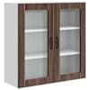 vidaXL Seinaklaasikapp PORTO Pruun tamm 80 x 31 x 80 cm Tehispuit