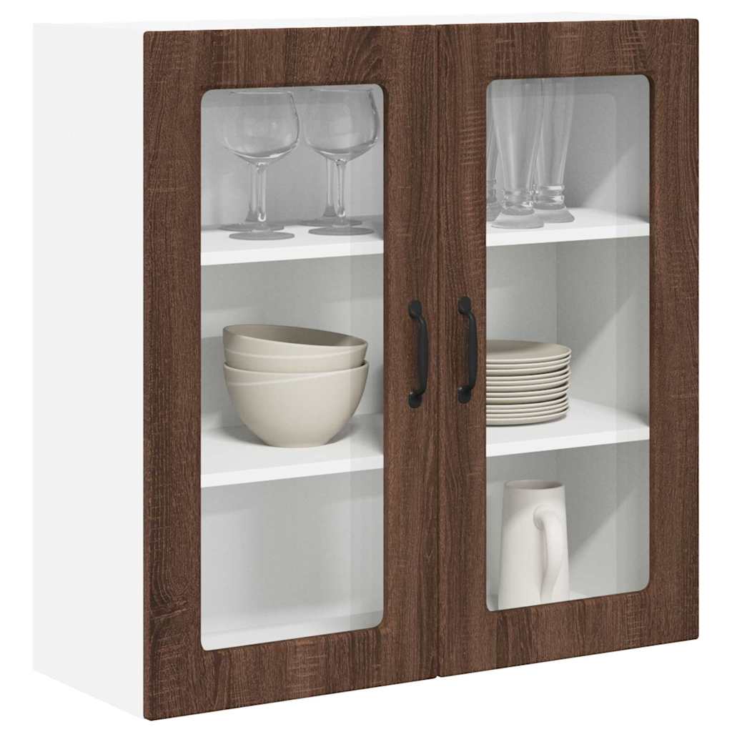 vidaXL Keukenkast aan de muur Bruin Eiken 80 x 31 x 80 cm Bewerkt hout