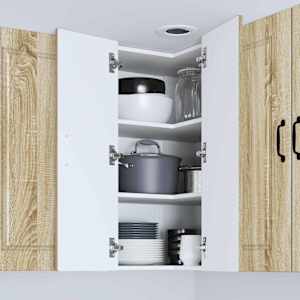 Nástěnný roh kabinet PORTO Sonoma dub 57 x 57 x 80 cm - obrázek 4