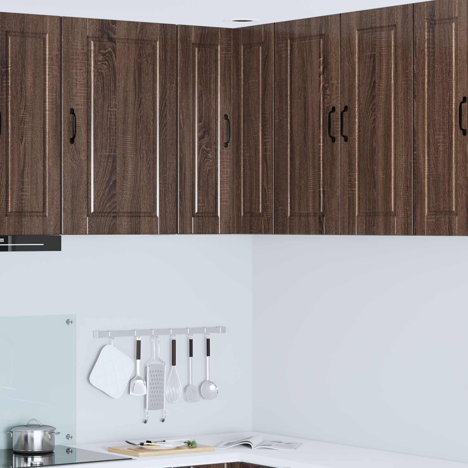 Köögikapp riiuliga uksega Pruun tamme 57 x 57 x 80 cm Tehispuit