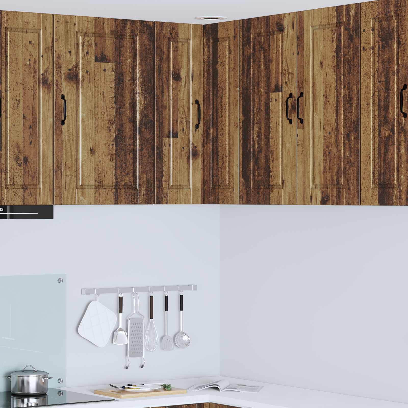 vidaXL Küchenschrank mit Regal Altholz 57 x 57 x 80 cm Holzwerkstoff