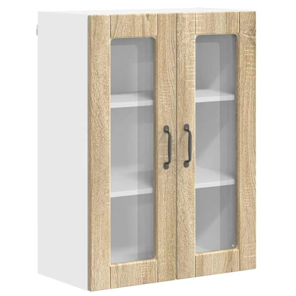vidaXL Seinaklaasikapp PORTO Sonoma tamm 60 x 31 x 80 cm Tehispuit