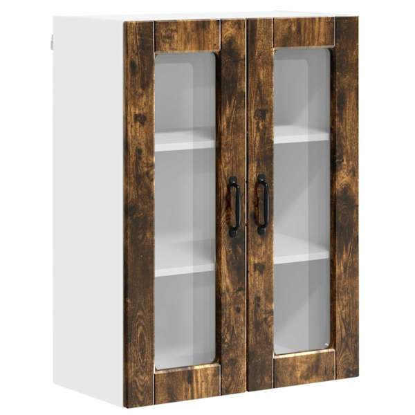 vidaXL Seinaklaasikapp PORTO Suitsetatud tamm 60 x 31 x 80 cm