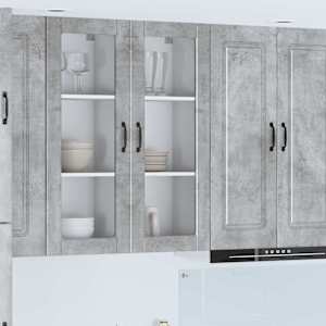 Stenski stekleni omarica PORTO Betonsko siva 40 x 31 x 100 cm