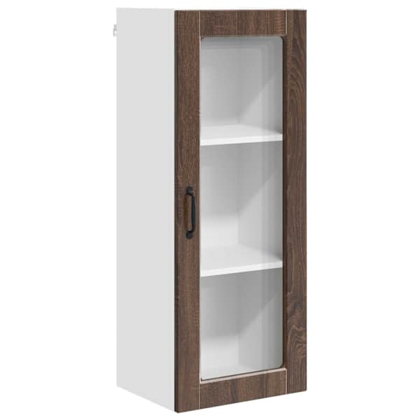 vidaXL Seinaklaasikapp PORTO Pruun tamme 40 x 31 x 100 cm Tehispuit