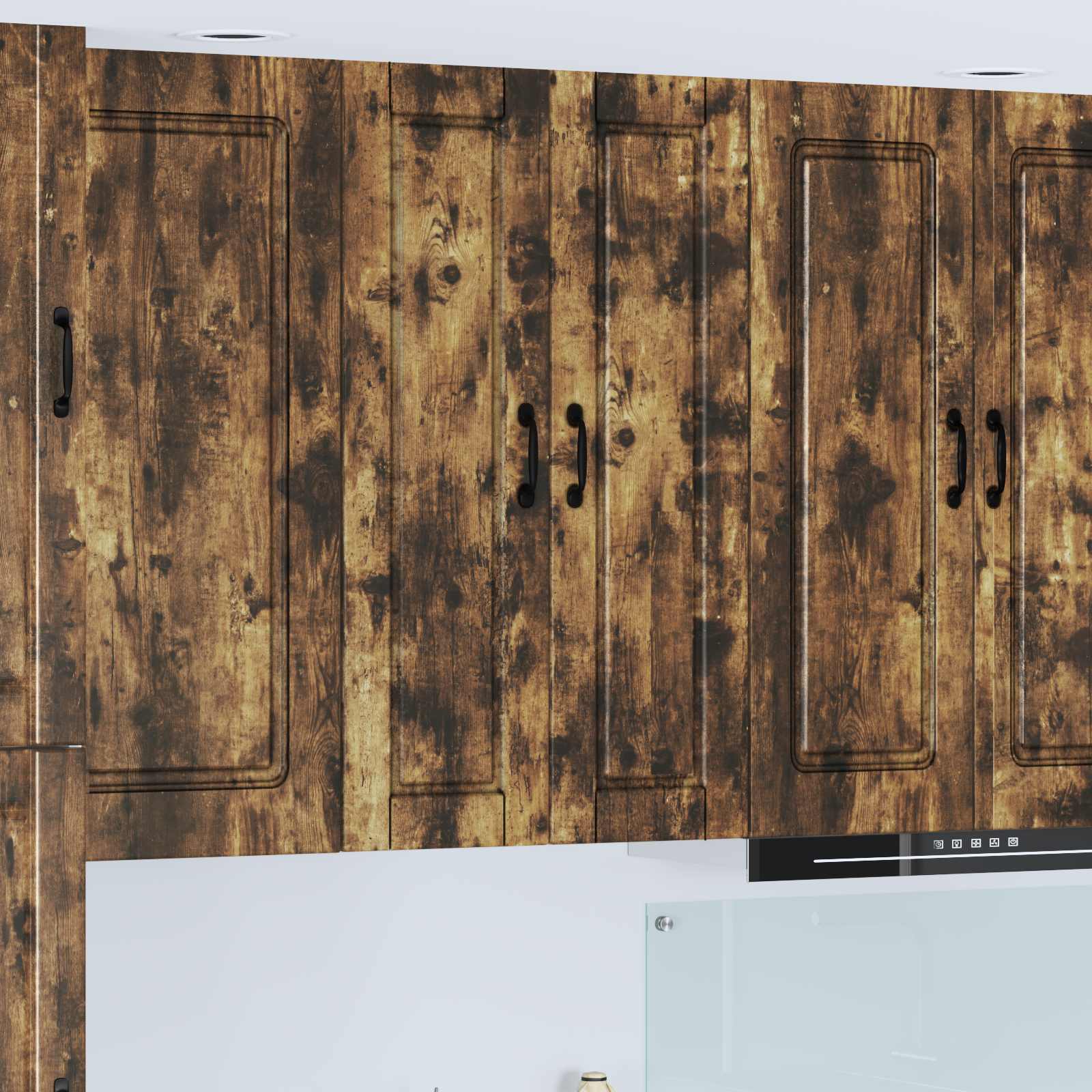 Köögikapp riiuliga Suitsetatud tamm 30 x 31 x 100 cm Tehispuit