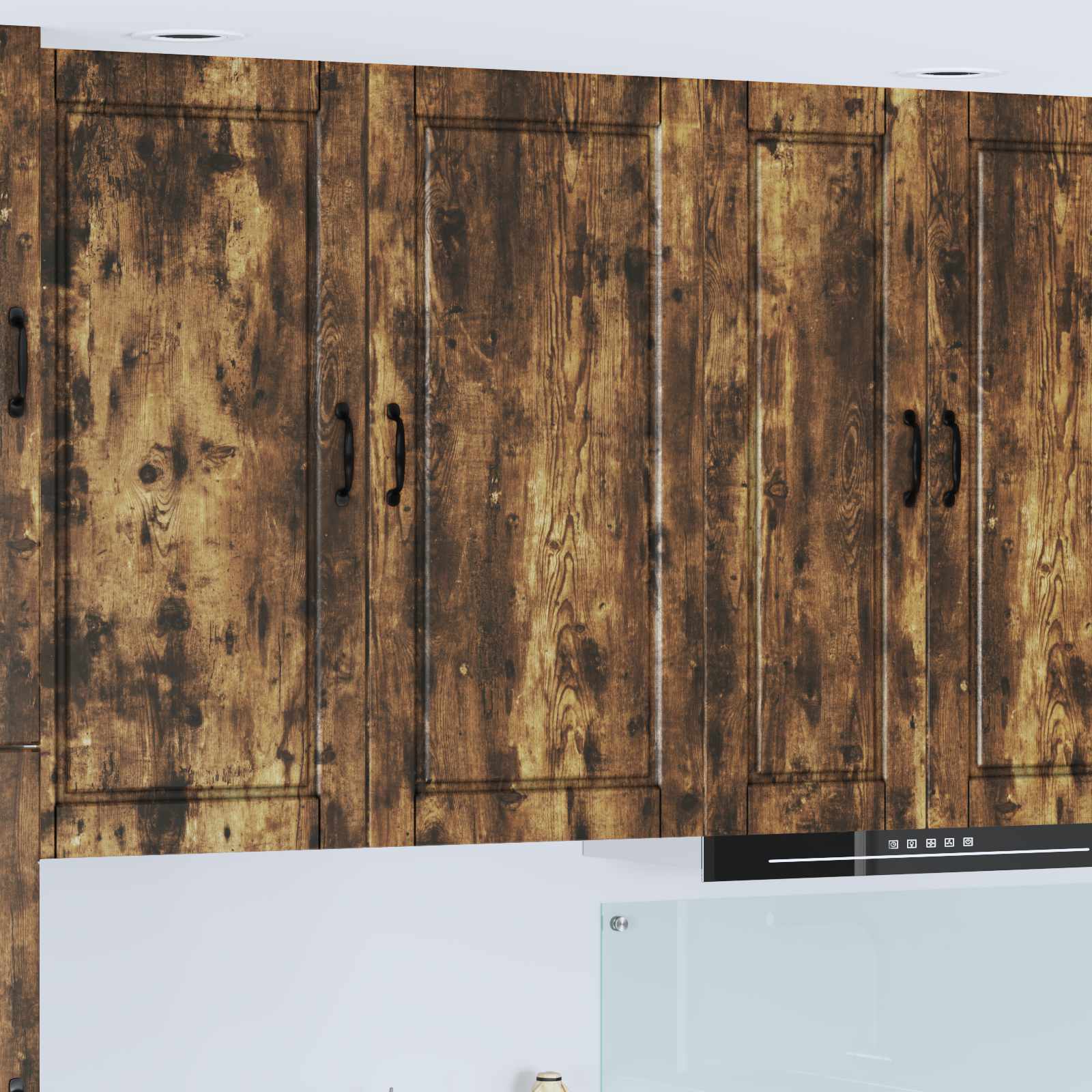 Köögikapp riiuliga Suitsetatud tamm 50 x 31 x 100 cm Tehispuit