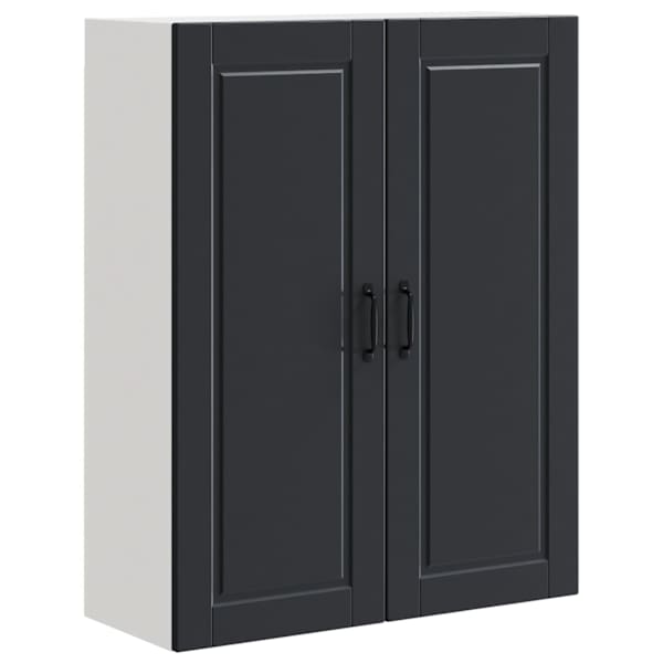 vidaXL Seinekapp PORTO Must 80 x 31 x 100 cm Tehispuit