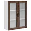 vidaXL Seinaklaasikapp PORTO Pruun tamm 80 x 31 x 100 cm Tehispuit