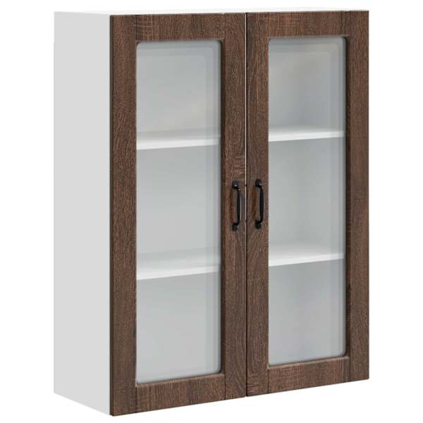 vidaXL Seinaklaasikapp PORTO Pruun tamme 80 x 31 x 100 cm Tehispuit
