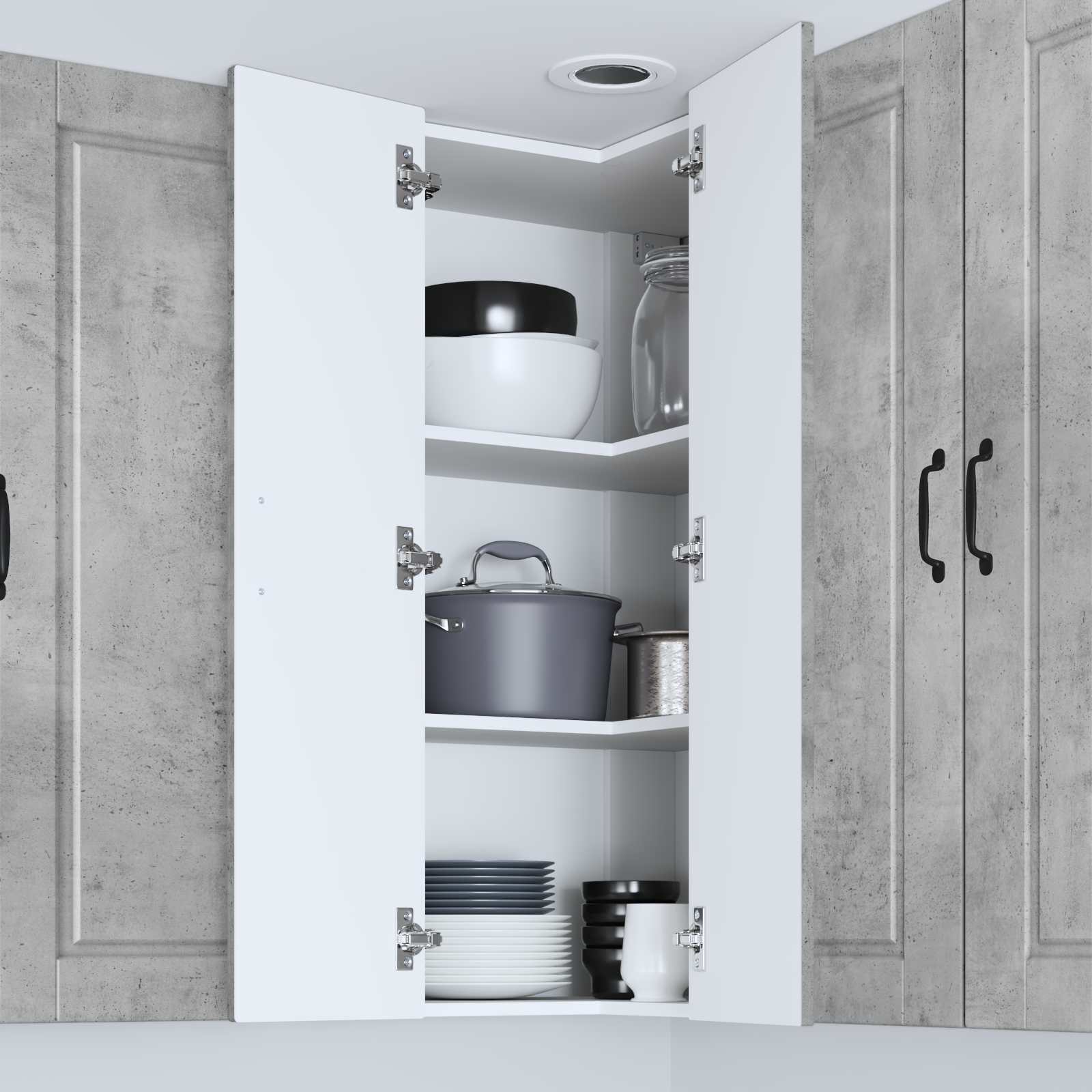 Kuhinjski element s polico Betonsko siva 57 x 57 x 100 cm - slika 4