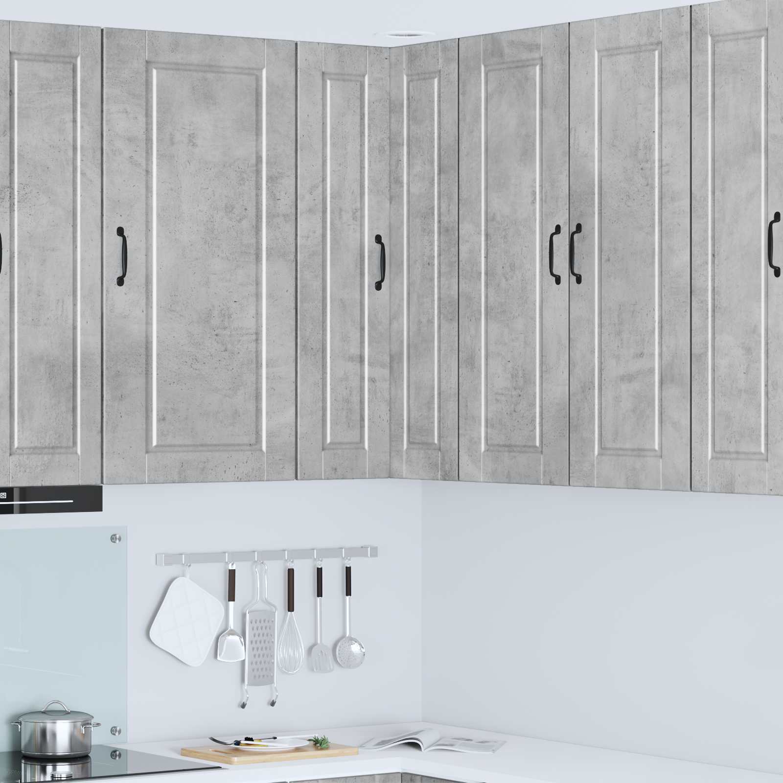 Köögikapp riiuliga uksega Betoonhall 57 x 57 x 100 cm Tehispuit