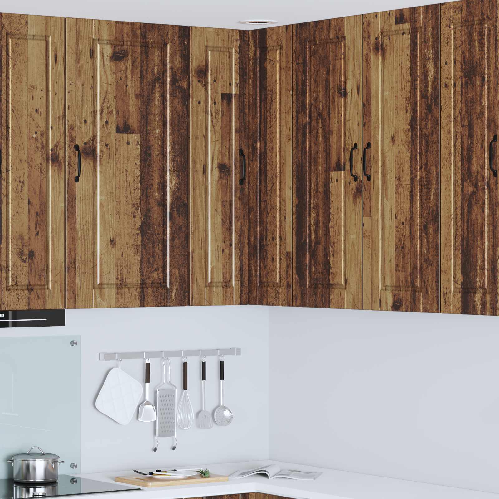 vidaXL Küchenschrank mit Regal Altholz 57 x 57 x 100 cm Holzwerkstoff