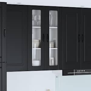 Kuhinjski element z vrati Črna 60 x 31 x 100 cm Konstruiran les