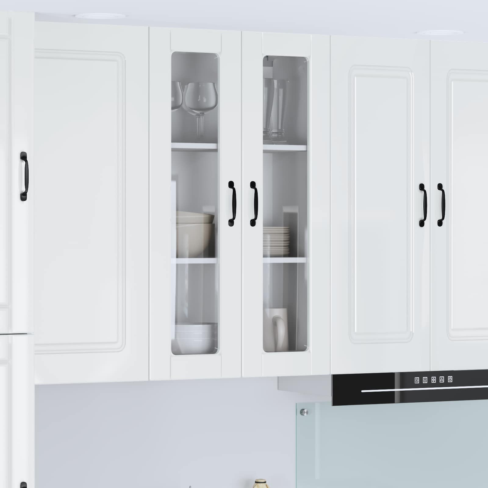 Köögikapp Kergelt läikiv valge 60 x 31 x 100 cm Tehispuit