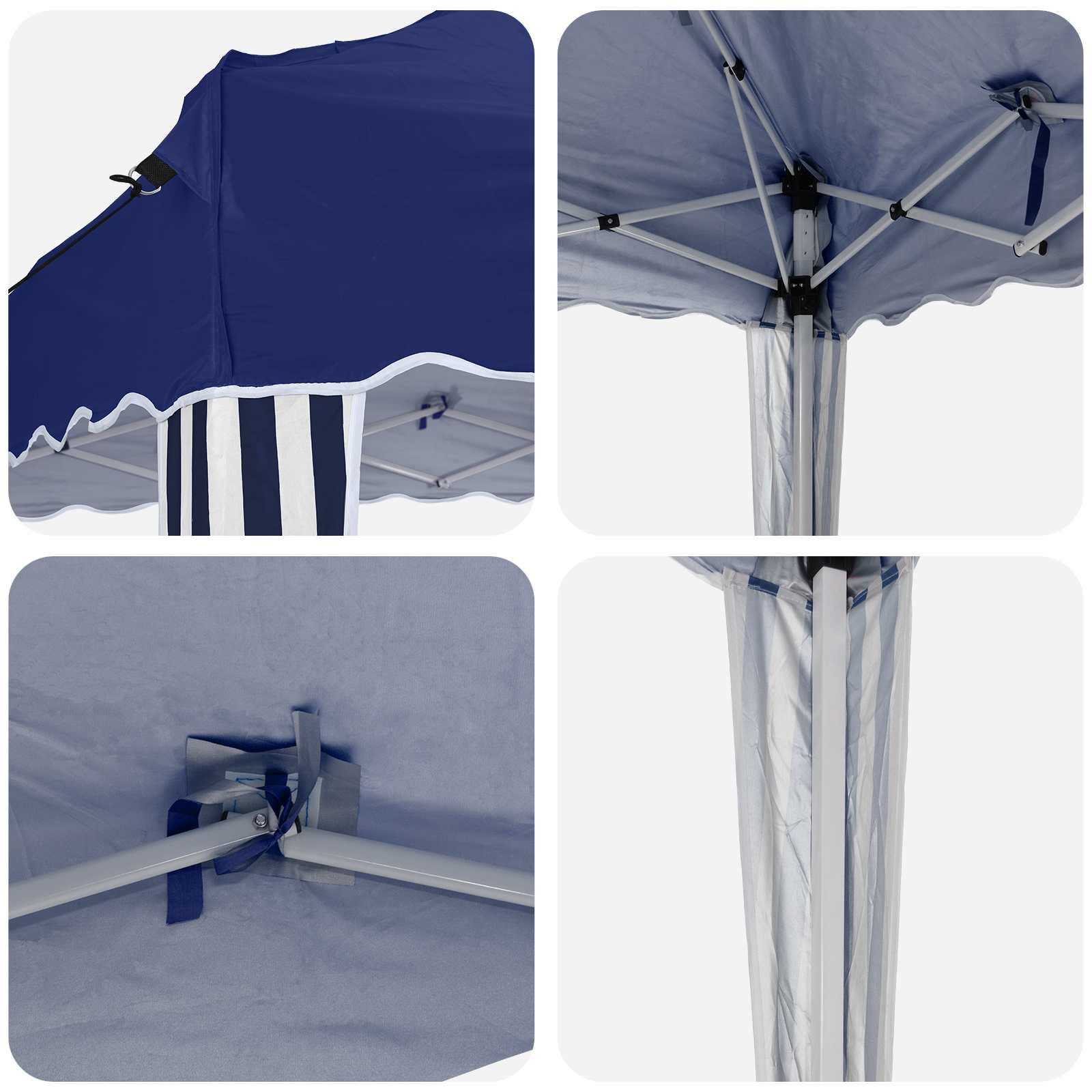 Pop-up Feesttent Blauw 195 x 195 x 245 cm Oxford Stof image 9