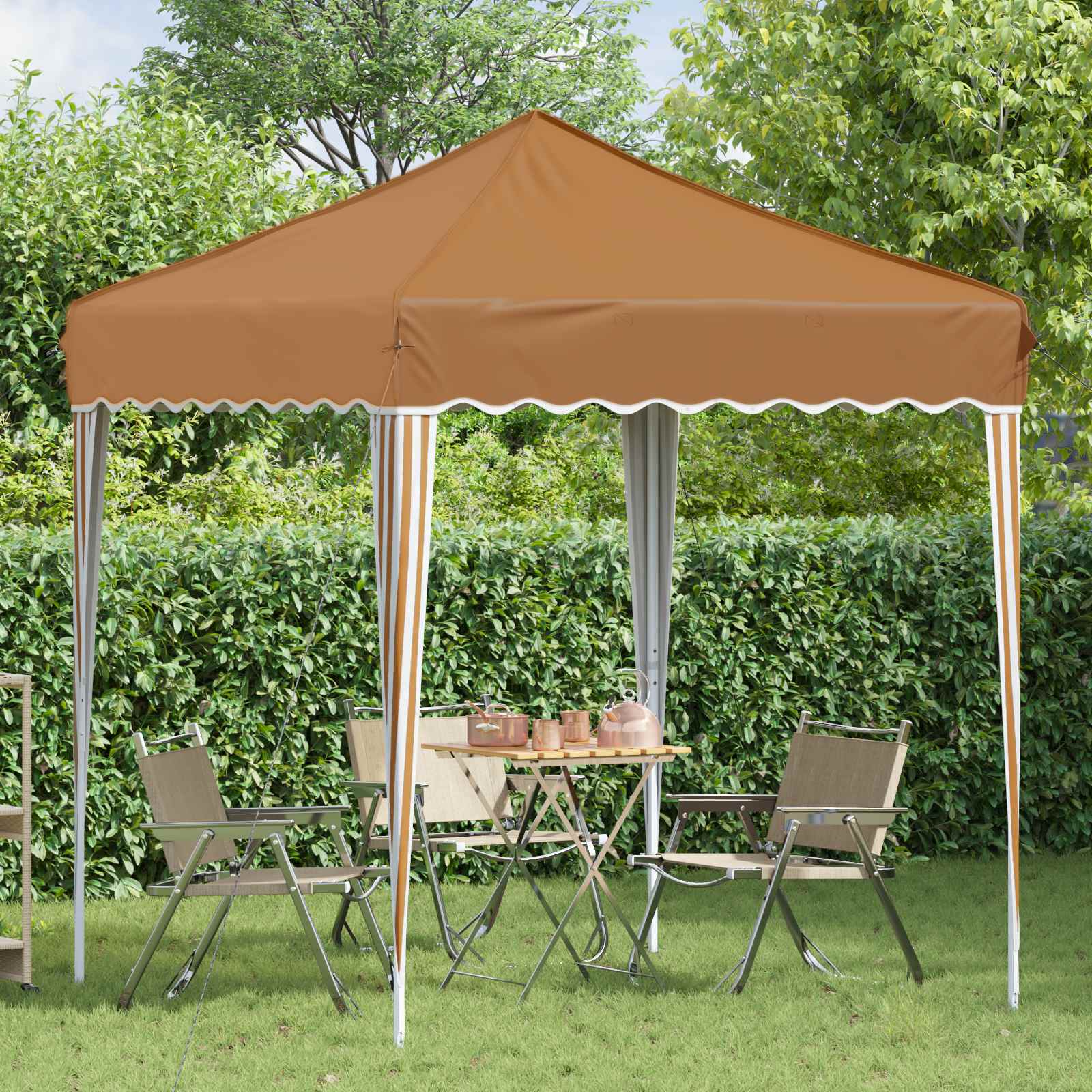 Pop-up Feesttent Beige 195 x 195 x 245 cm Oxford Stof image 3