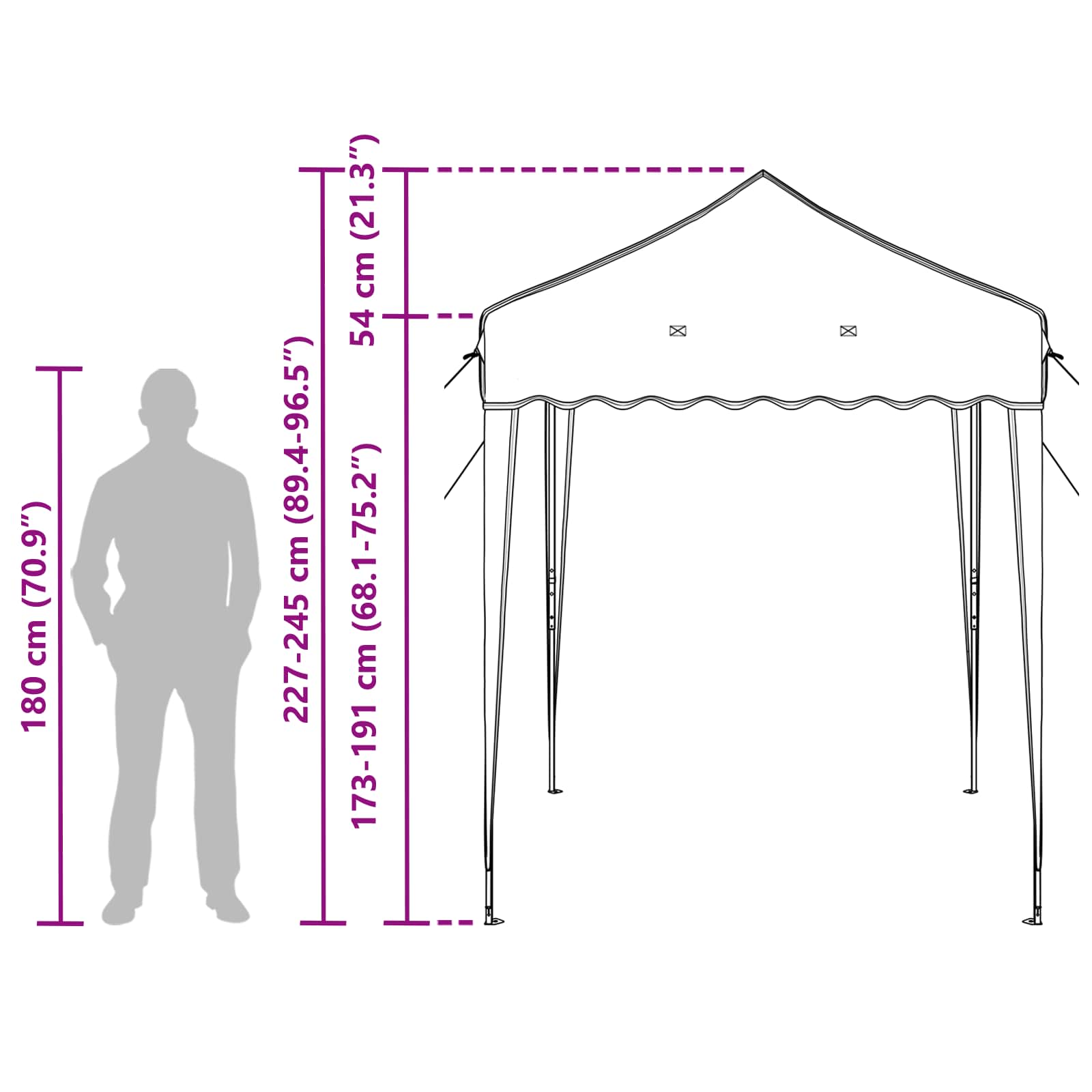 Pop-up Feesttent Groen 195 x 195 x 245 cm image 16
