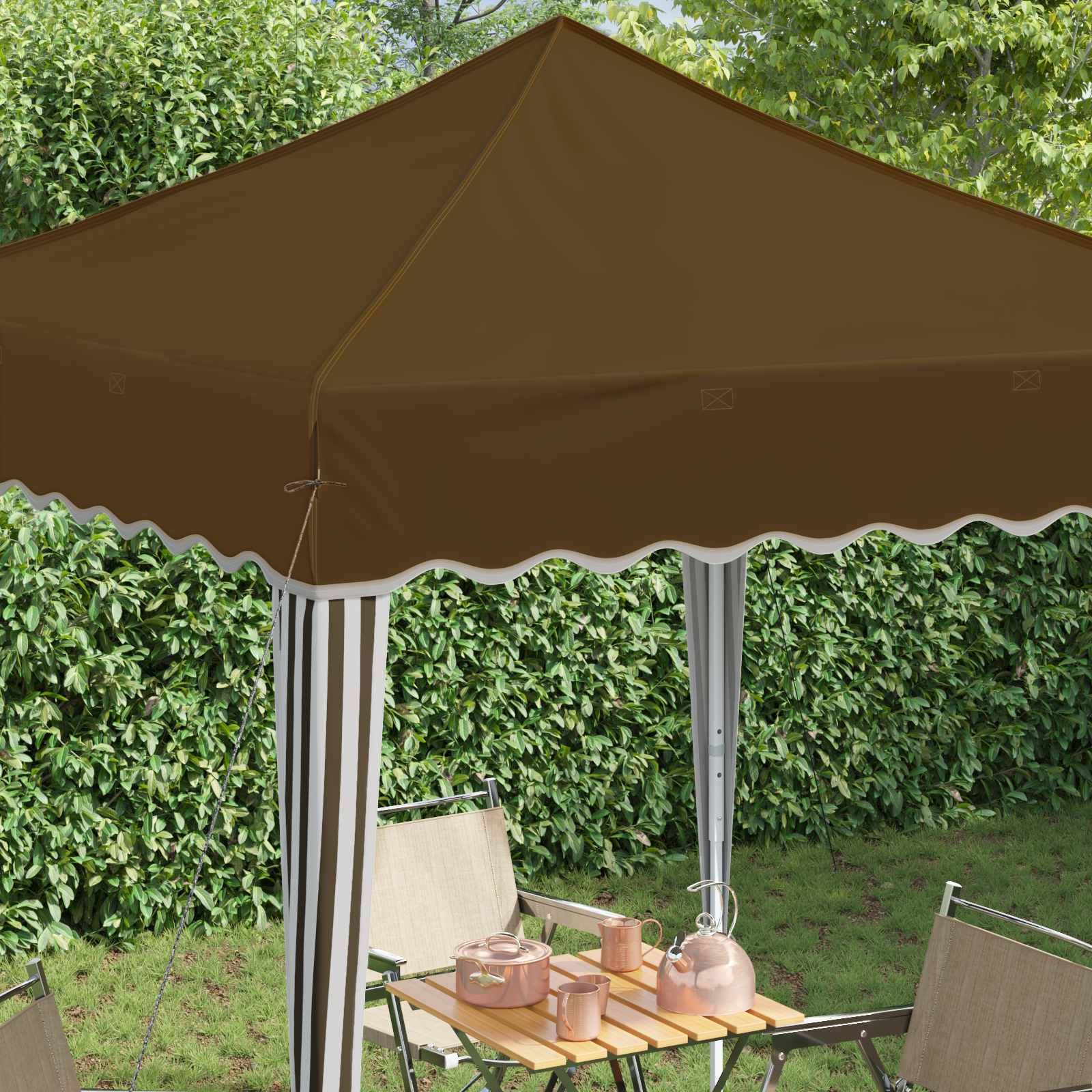 Zložljivi šotor za zabave Taupe 195 x 195 x 245 cm - slika 4