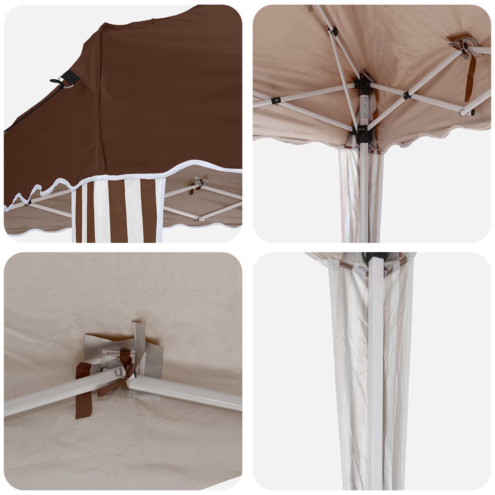 Pop-up Feesttent Bruin 195 x 195 x 245 cm image 9