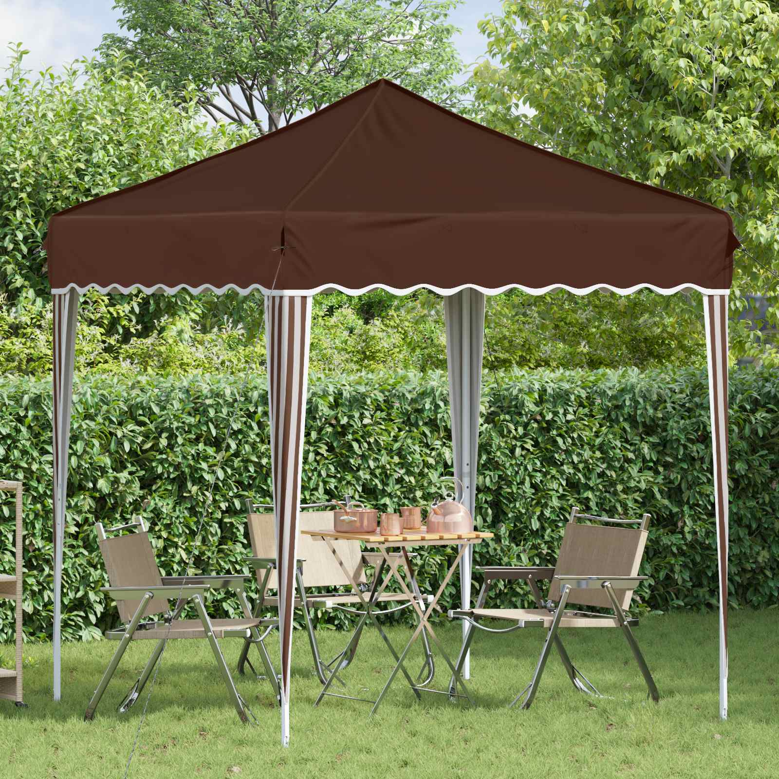 Pop-up Feesttent Bruin 195 x 195 x 245 cm image 3