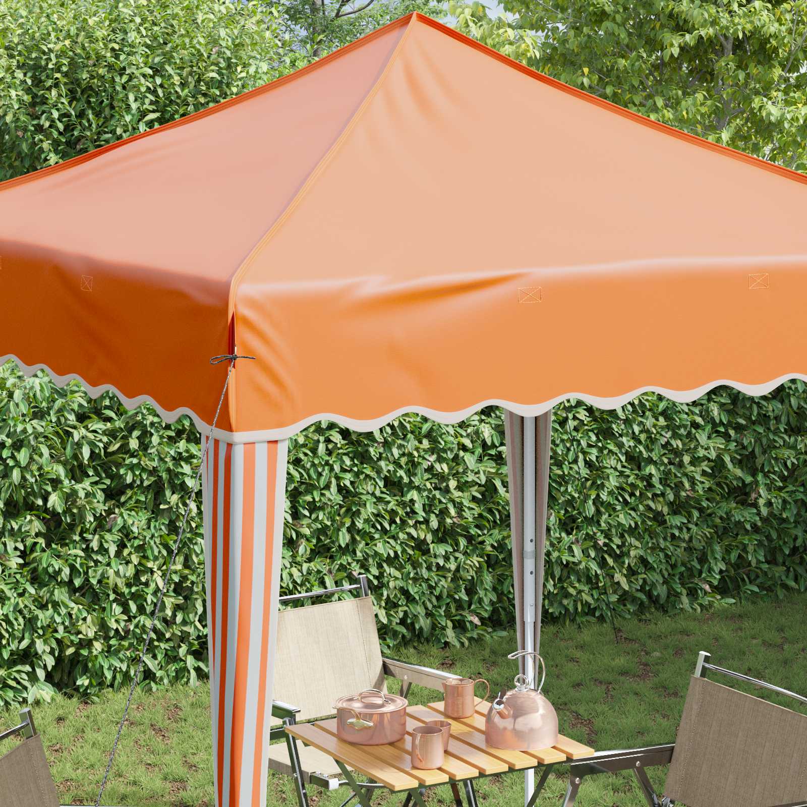 Zložljivi šotor za zabave Oranžna 195 x 195 x 245 cm - slika 4