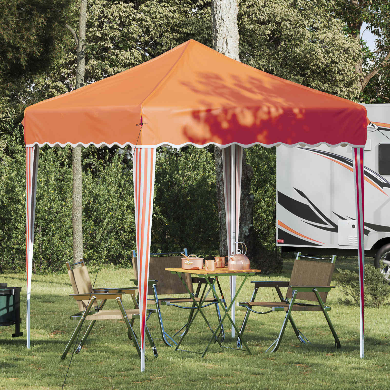 vidaXL Cort de Petrecere Pop-up Portocaliu 195 x 195 x 245 cm
