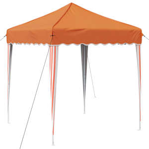 vidaXL &Uuml;hepuuline peotelk 195 x 195 x 245 cm Oranž Oxfordi kangas