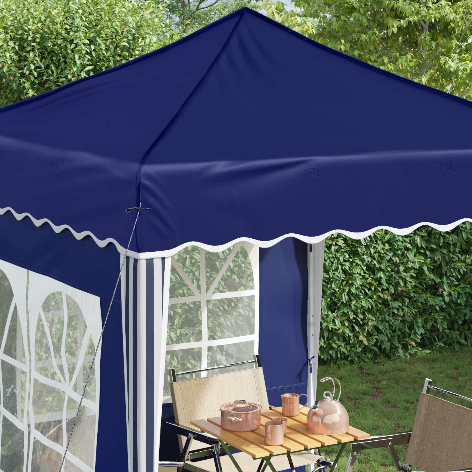 Zložljivi šotor za zabave Modra 195 x 195 x 245 cm - slika 4