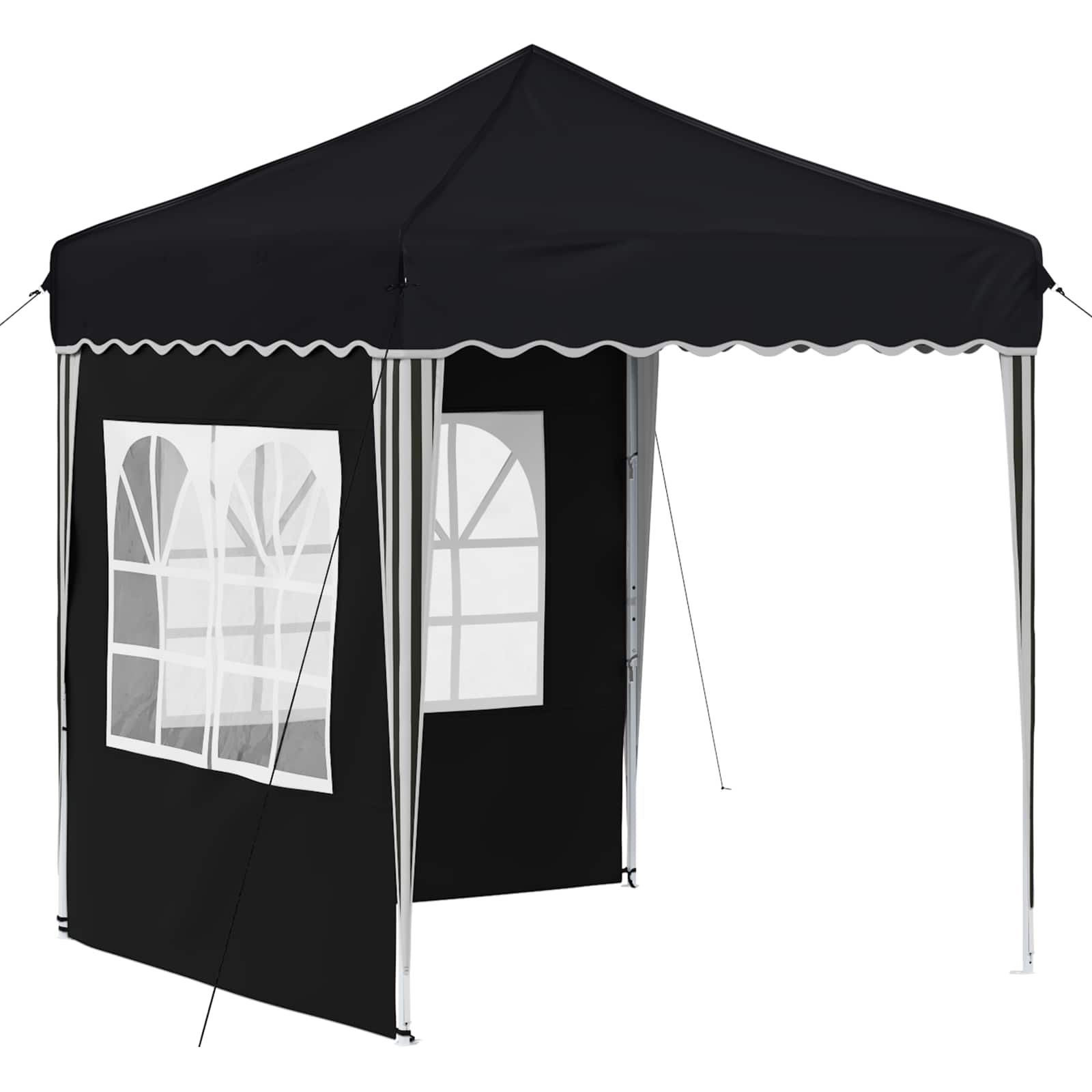 Pop-up Feesttent Antraciet 195 x 195 x 245 cm Oxford Stof image 2