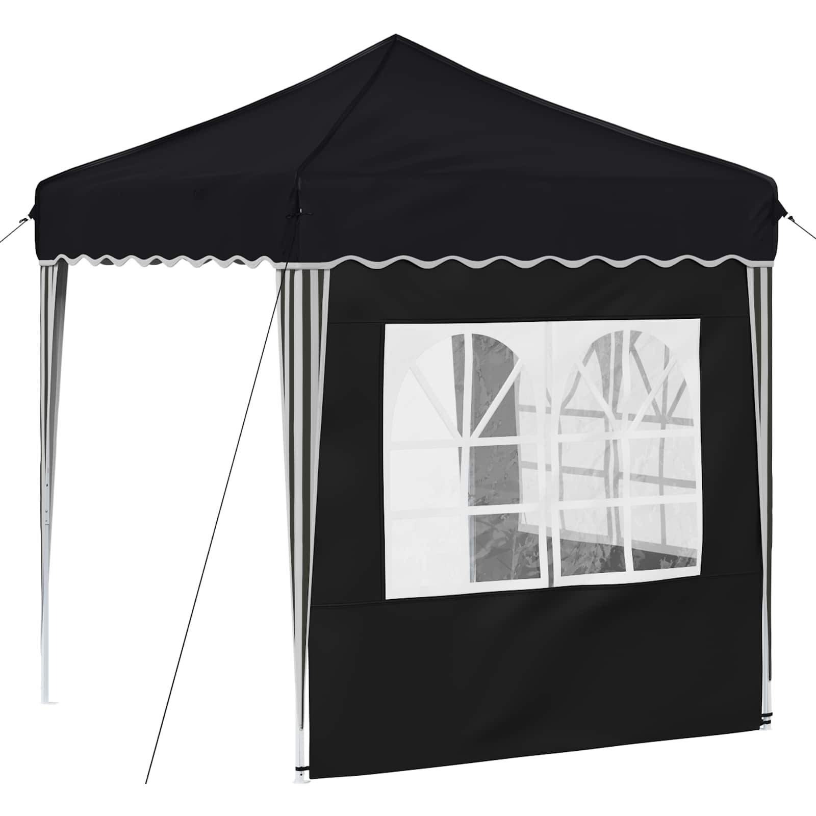 Pop-up Feesttent Antraciet 195 x 195 x 245 cm Oxford Stof image 8
