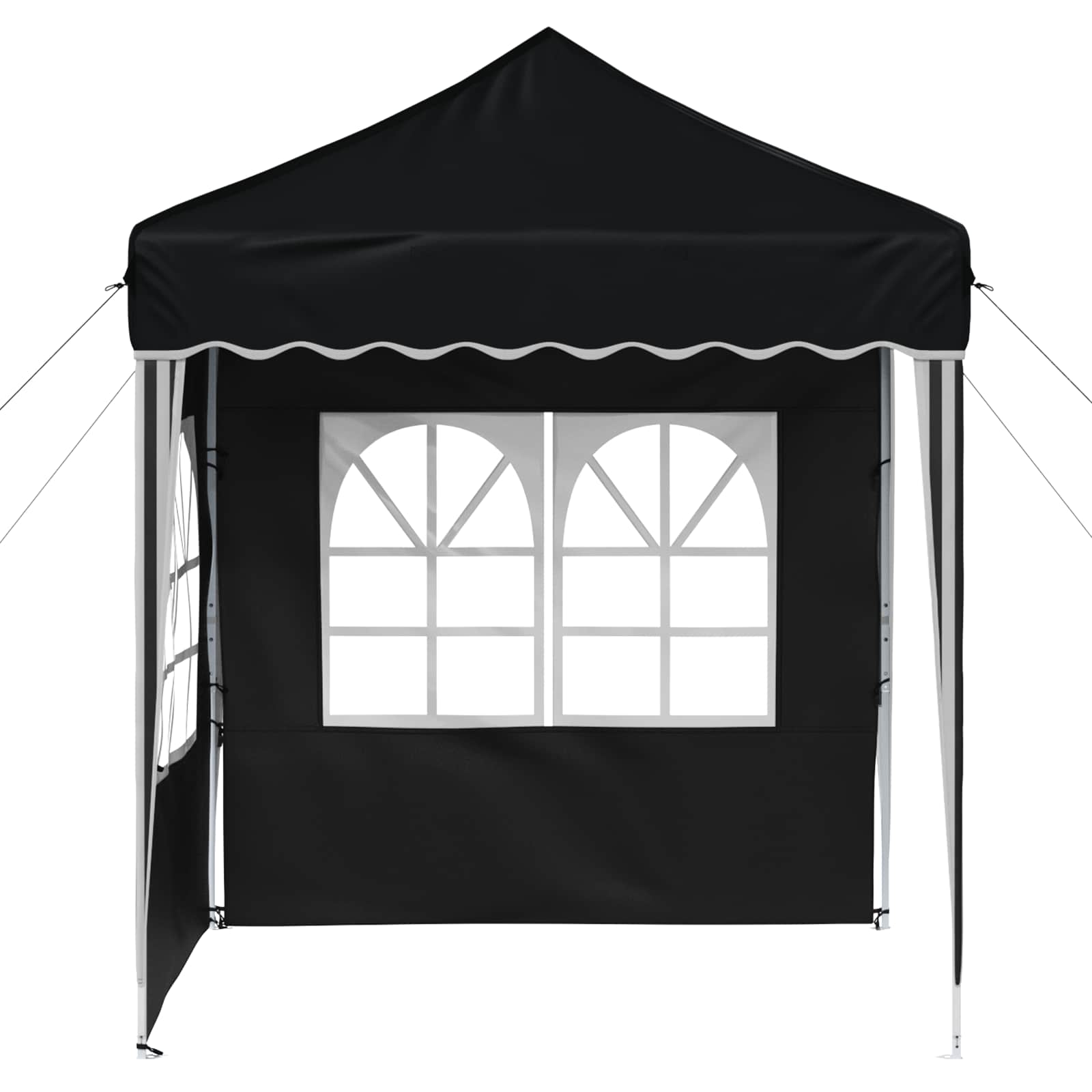 Pop-up Feesttent Antraciet 195 x 195 x 245 cm Oxford Stof image 6