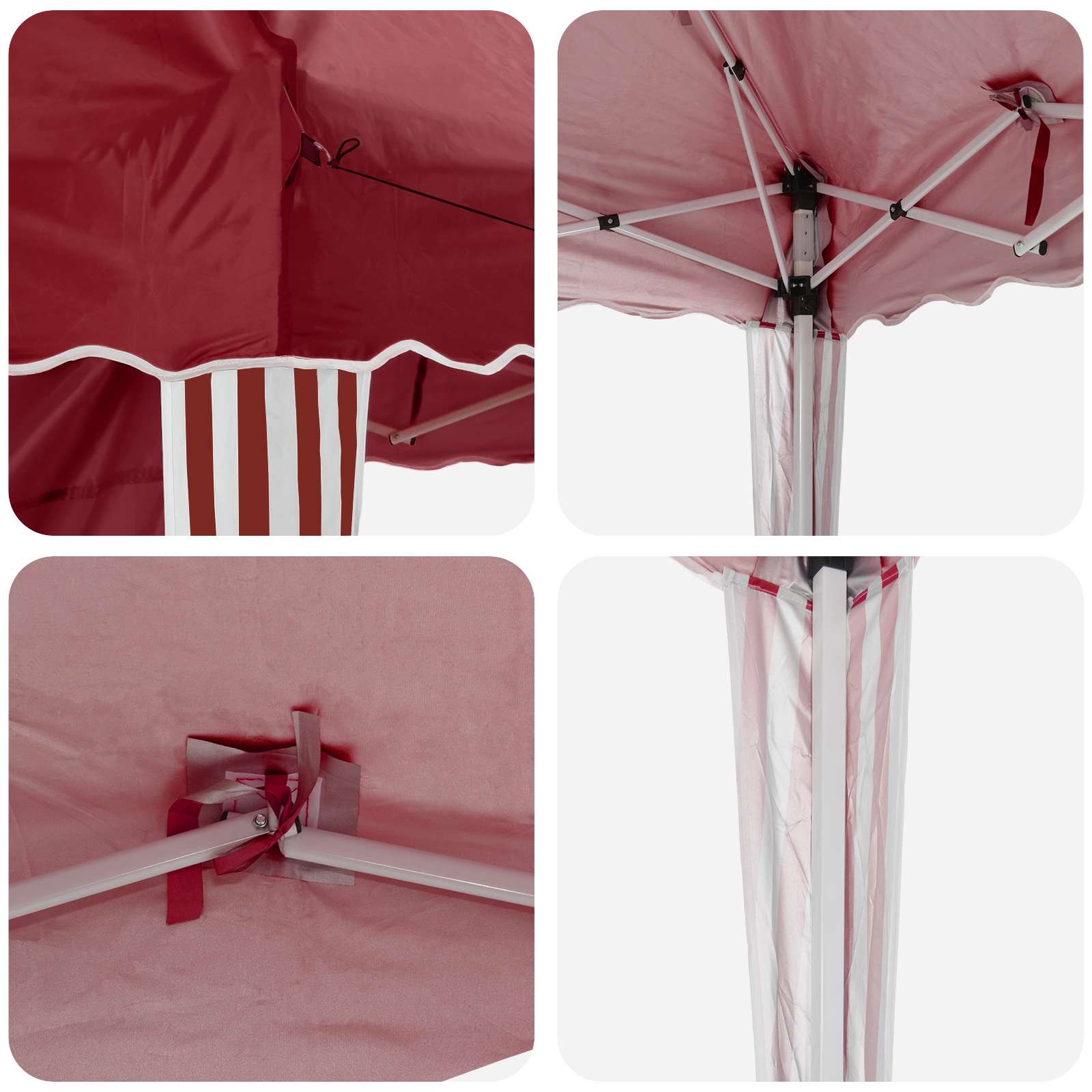 Pop-up Feesttent Bordeauxrood 195 x 195 x 245 cm image 11