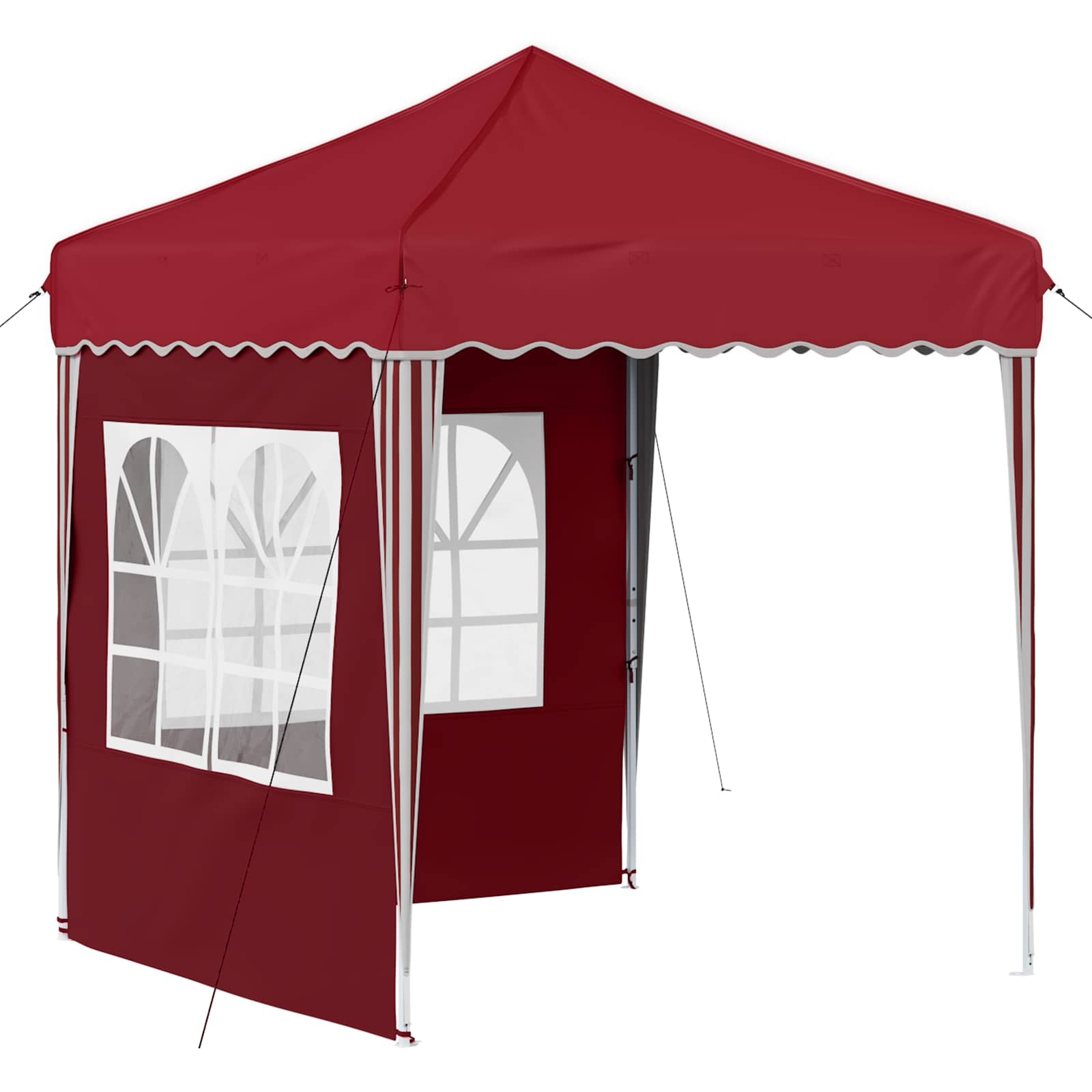 Pop-up Feesttent Bordeauxrood 195 x 195 x 245 cm image 2