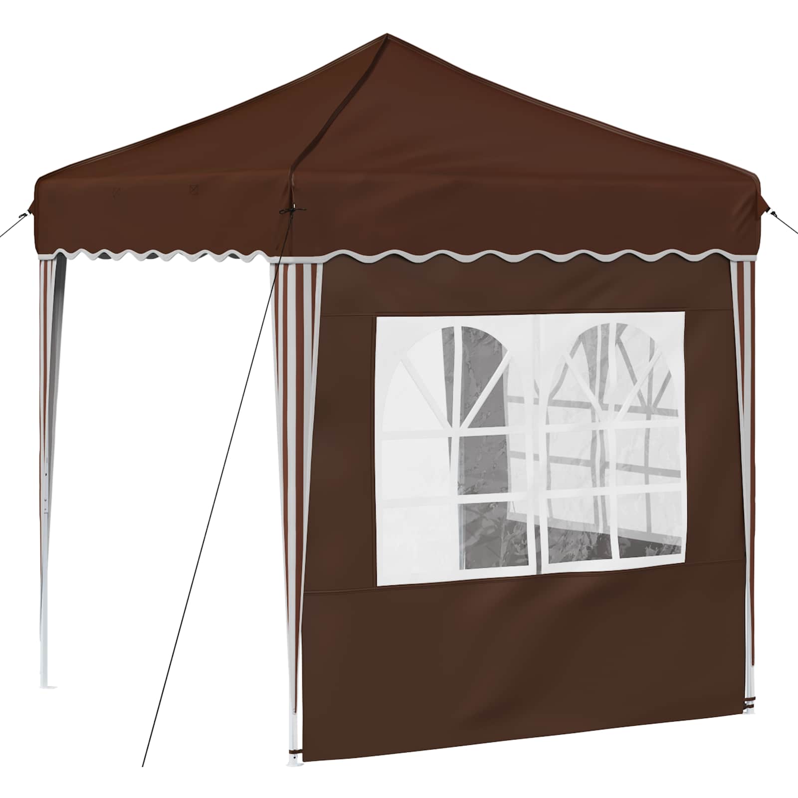 Pop-up Feesttent Bruin 195 x 195 x 245 cm Oxford Stof image 8