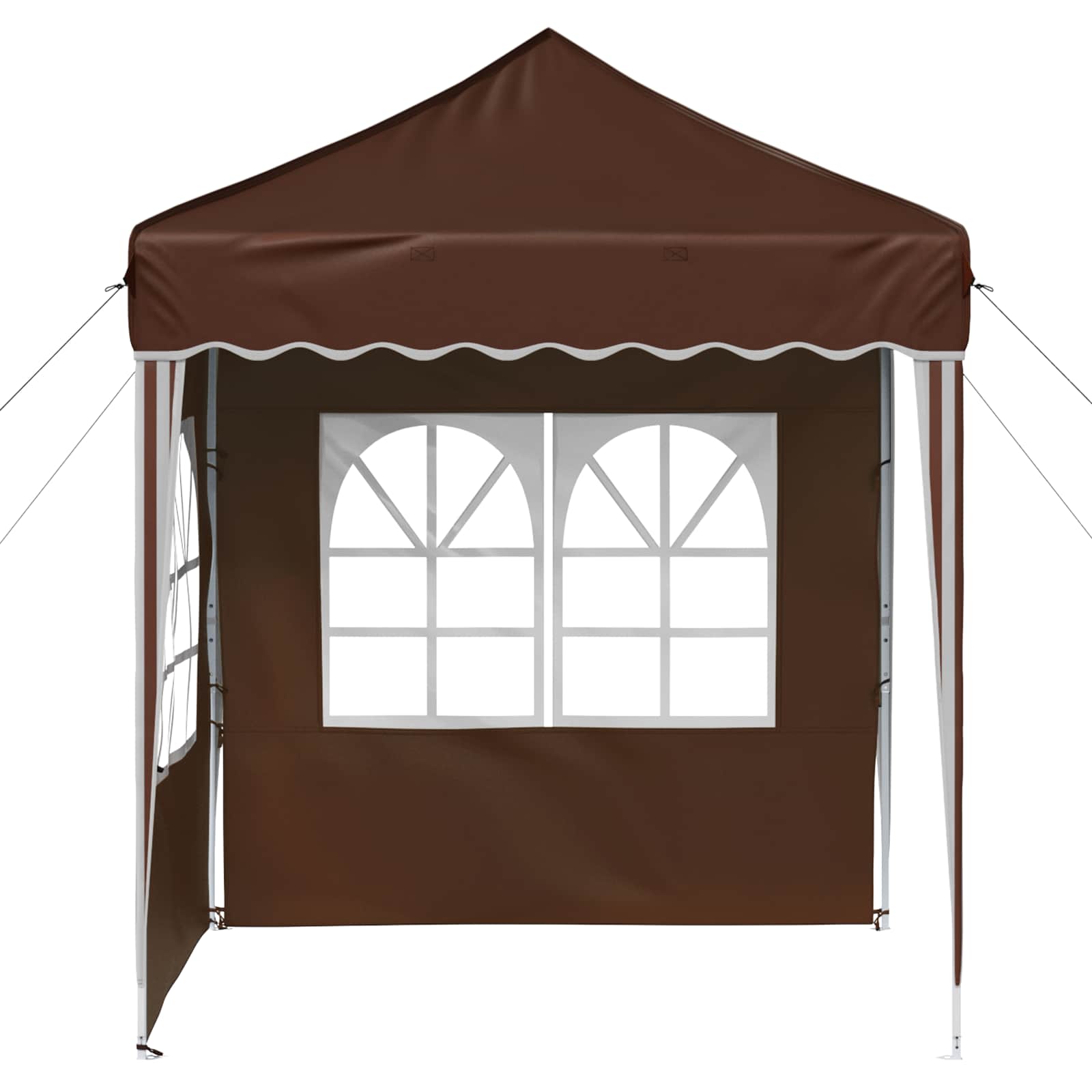 Pop-up Feesttent Bruin 195 x 195 x 245 cm Oxford Stof image 6