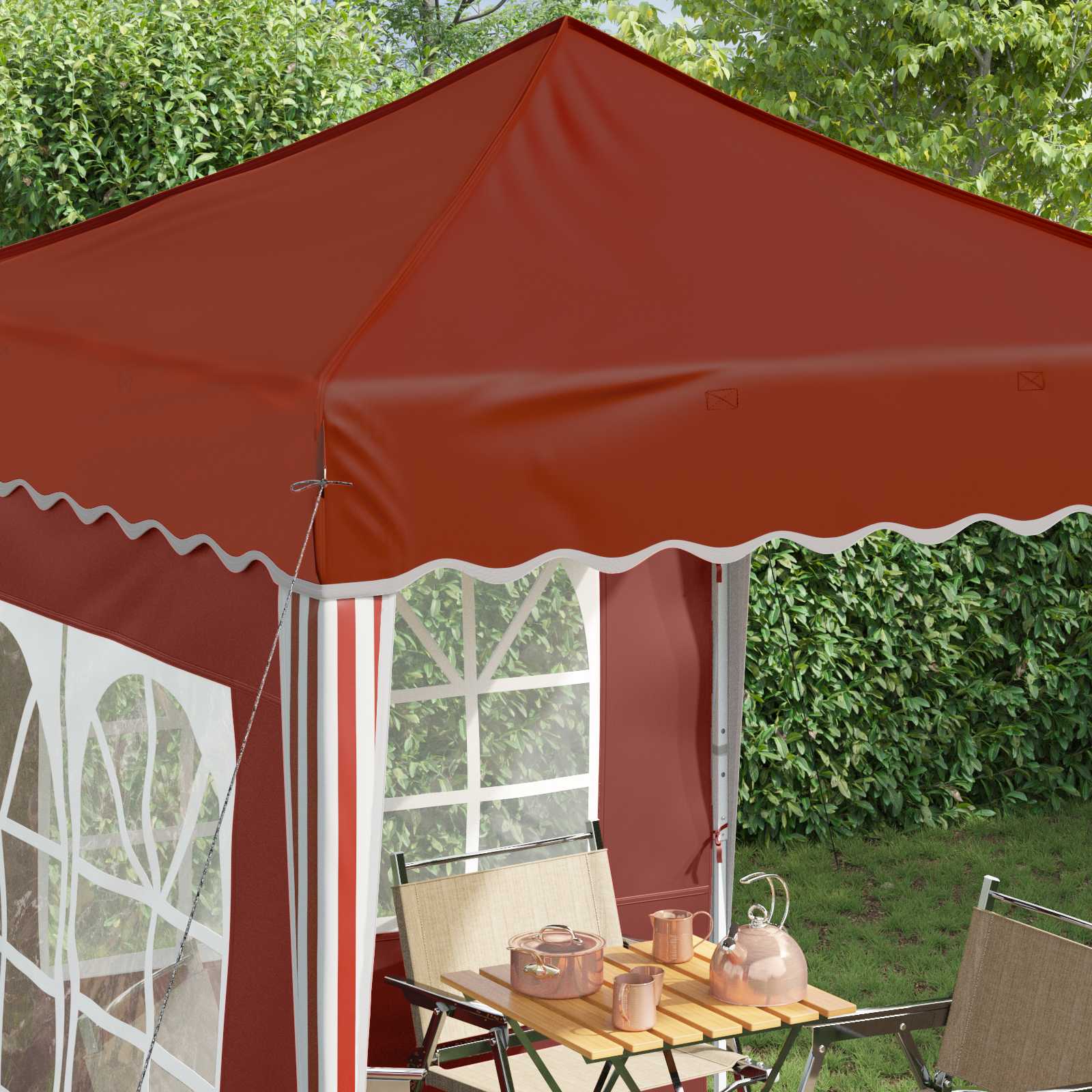Pop-up Feesttent Terracotta 195 x 195 x 245 cm image 4