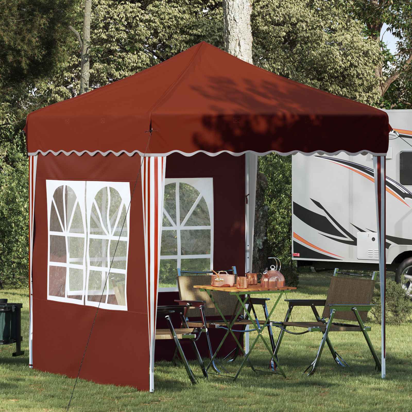 vidaXL Cort de Petrecere Pop-up Terracota 195 x 195 x 245 cm