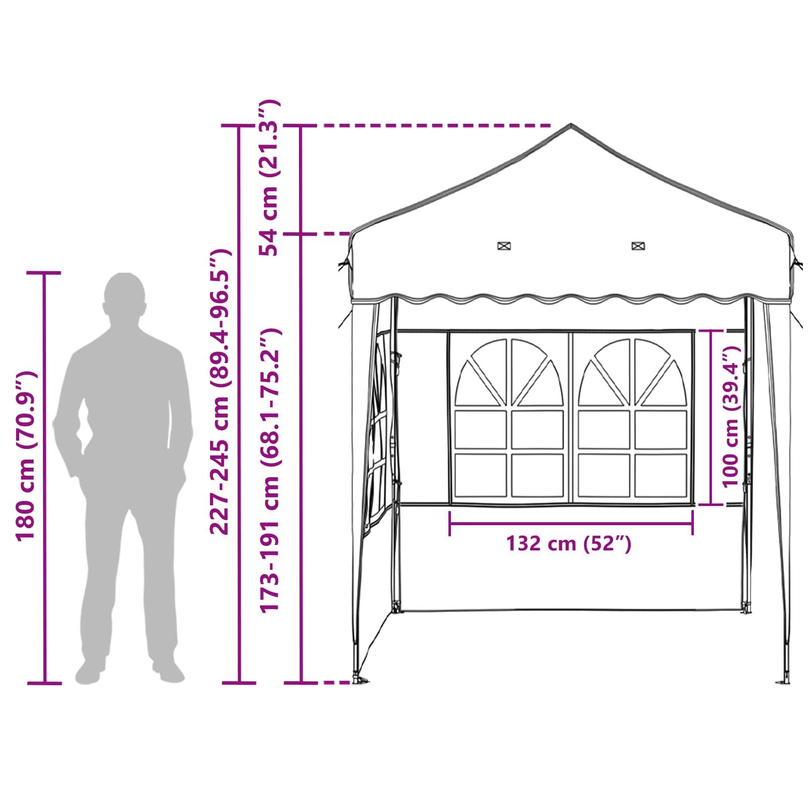 Pop-up Feesttent Terracotta 195 x 195 x 245 cm image 18