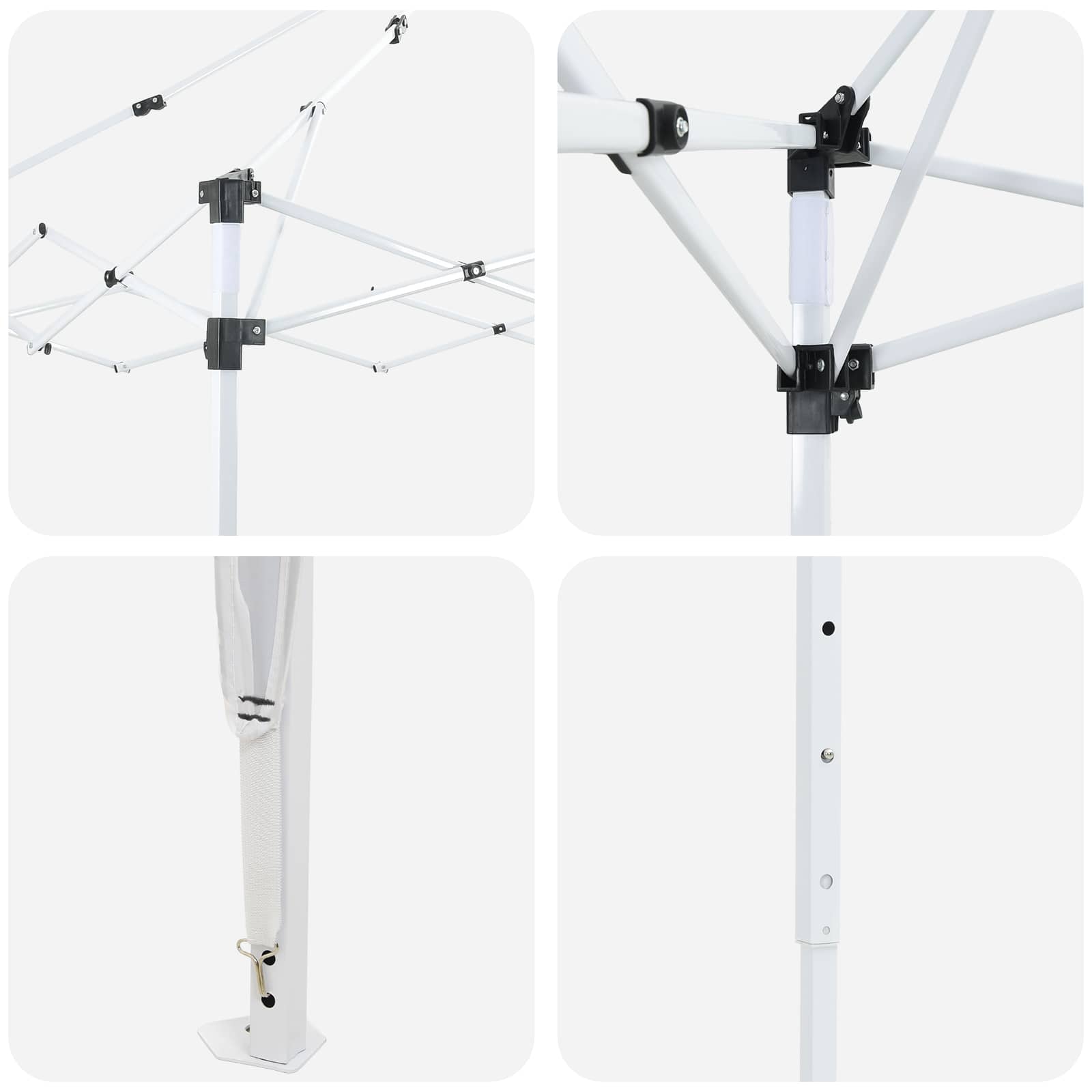 Zložljivi šotor za zabave Črna 195 x 195 x 245 cm - slika 12