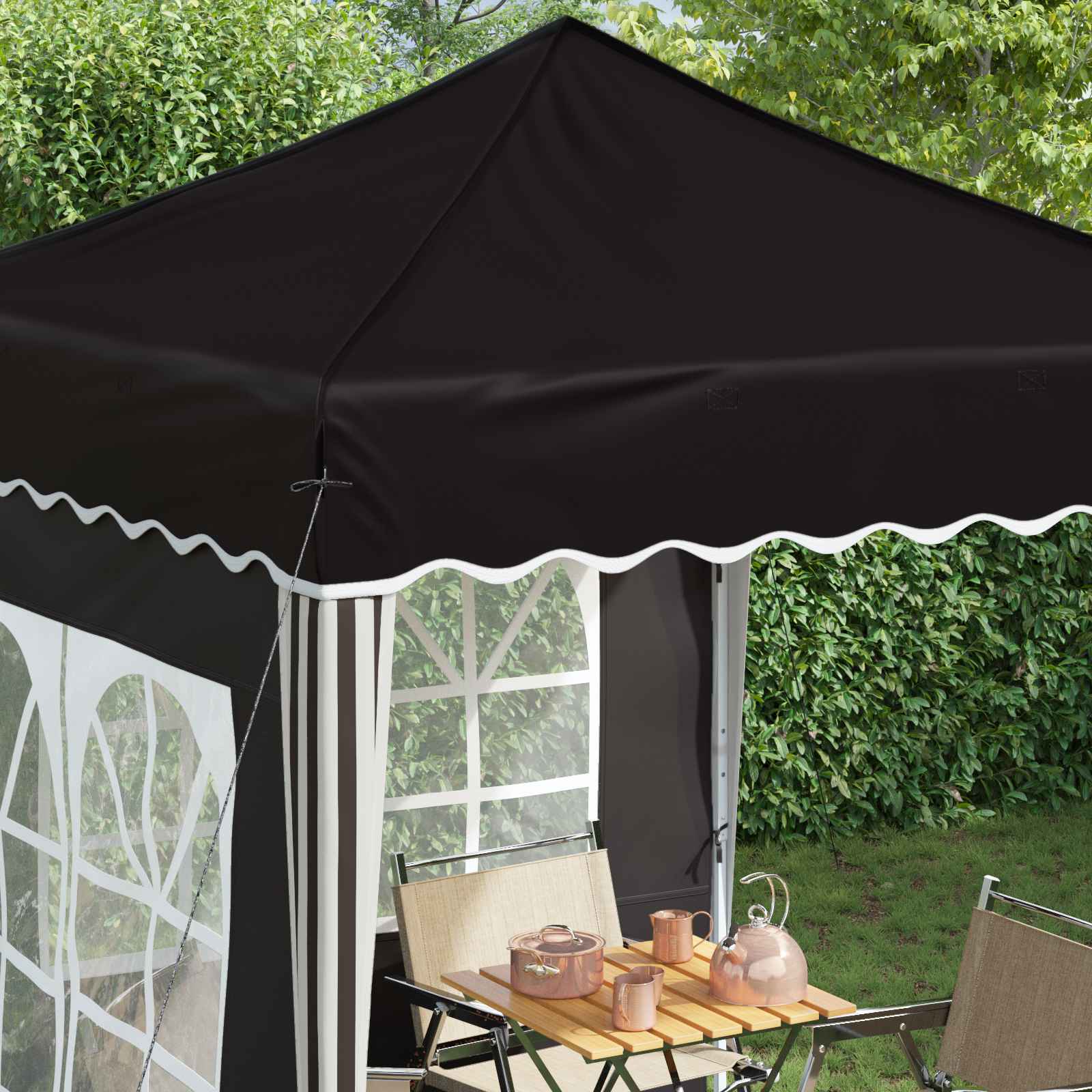 Zložljivi šotor za zabave Črna 195 x 195 x 245 cm - slika 4