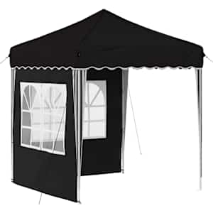 vidaXL &Uuml;hepuuline peotelk 195 x 195 x 245 cm Must Oxfordi kangas
