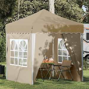 Zložljivi šotor za zabave krema 195 x 195 x 245 cm