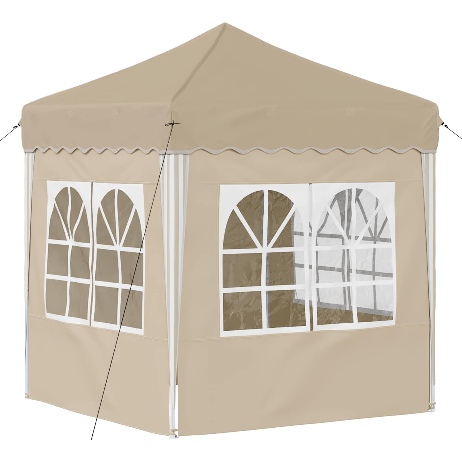 Zložljivi šotor za zabave krema 195 x 195 x 245 cm - slika 9